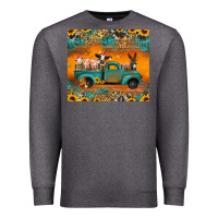 Charcoal Heather farm animals truck Premium Sweatshirt - Jasminsmagicworld
