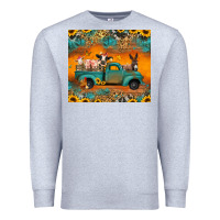 Heather Grey farm animals truck Premium Sweatshirt - Jasminsmagicworld