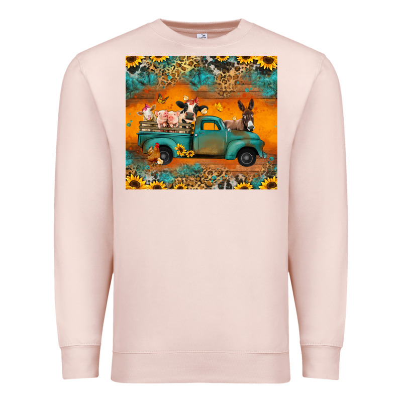 Farm Animals Truck Premium Sweatshirt by Jasminsmagicworld | Teevron