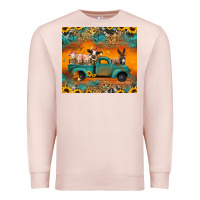 Pale Pink farm animals truck Premium Sweatshirt - Jasminsmagicworld