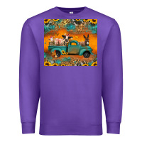 Purple farm animals truck Premium Sweatshirt - Jasminsmagicworld