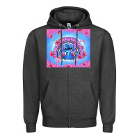 Charcoal Heather stitch rainbow Zipper Hoodie - Zillion Design Studio