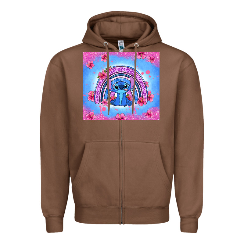 Stitch Rainbow Zipper Hoodie by Zillion Design Studio | Teevron