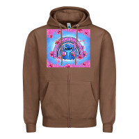 Chestnut stitch rainbow Zipper Hoodie - Zillion Design Studio