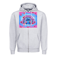 Heather Grey stitch rainbow Zipper Hoodie - Zillion Design Studio