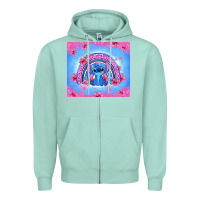 Seafoam stitch rainbow Zipper Hoodie - Zillion Design Studio