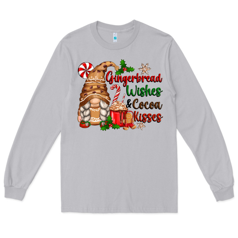 Gingerbread Wishes And Cocoa Kisses Long Sleeve Tee by Zillion Design Studio | Teevron
