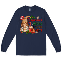 Navy gingerbread wishes and cocoa kisses Long Sleeve Tee - Zillion Design Studio