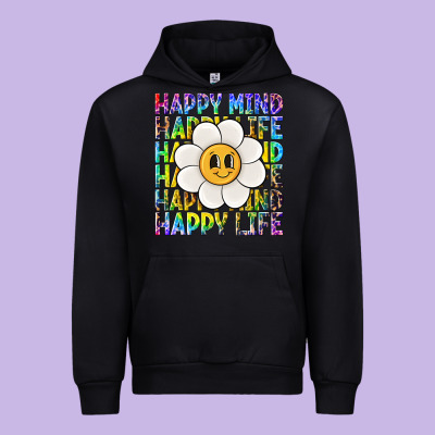 Happy Mind Happy Life Urban Hoodie Designed By Nancycooperartshop