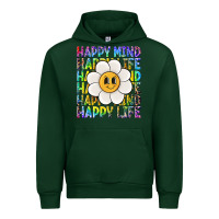 Forest Green happy mind happy life Urban Hoodie - NancyCooperArtShop