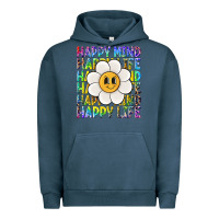 Pigment Midnight Navy happy mind happy life Urban Hoodie - NancyCooperArtShop