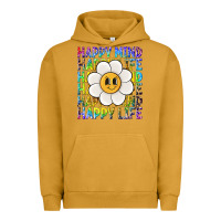 Pigment Peanut Butter happy mind happy life Urban Hoodie - NancyCooperArtShop