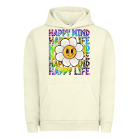 Pigment Pistachio happy mind happy life Urban Hoodie - NancyCooperArtShop