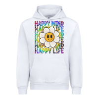 White happy mind happy life Urban Hoodie - NancyCooperArtShop