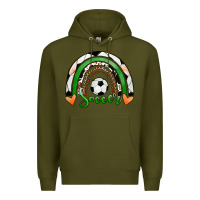 Army Green Soccer Rainbow Premium Hoodie - RanaPortraitStore