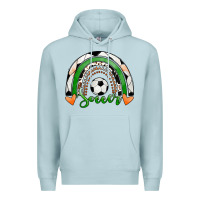 Blue Mist Soccer Rainbow Premium Hoodie - RanaPortraitStore