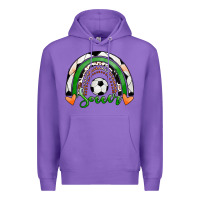 Purple Soccer Rainbow Premium Hoodie - RanaPortraitStore