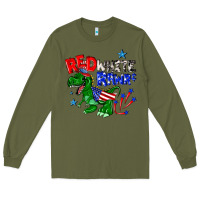 Army Green red white rawr billie wilder Long Sleeve Tee - texasbilliewilder