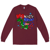 Burgundy red white rawr billie wilder Long Sleeve Tee - texasbilliewilder