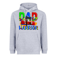 Heather Grey dad of a warrior Heavyweight Hoodie - AdoDesignShop