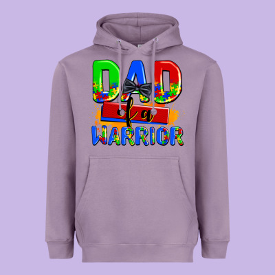 Dad Of A Warrior Heavyweight Hoodie Designed By Adodesignshop