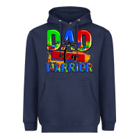 Navy dad of a warrior Heavyweight Hoodie - AdoDesignShop