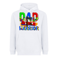 White dad of a warrior Heavyweight Hoodie - AdoDesignShop