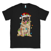 Black pug with christmas lights Classic Tee - RanaPortraitStore