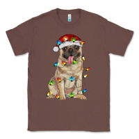 Chestnut pug with christmas lights Classic Tee - RanaPortraitStore