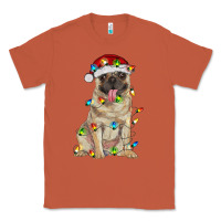 Copper pug with christmas lights Classic Tee - RanaPortraitStore