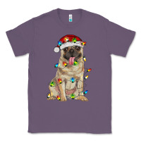 Lavender pug with christmas lights Classic Tee - RanaPortraitStore