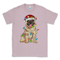 Lilac pug with christmas lights Classic Tee - RanaPortraitStore