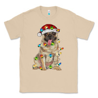 Mushroom pug with christmas lights Classic Tee - RanaPortraitStore