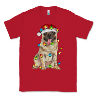 Red pug with christmas lights Classic Tee - RanaPortraitStore