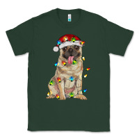 Sports Green pug with christmas lights Classic Tee - RanaPortraitStore