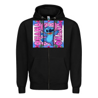 Black stitch ohana Zipper Hoodie - Zillion Design Studio