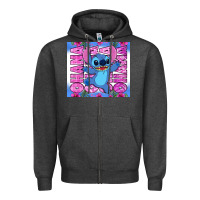 Charcoal Heather stitch ohana Zipper Hoodie - Zillion Design Studio