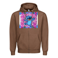 Chestnut stitch ohana Zipper Hoodie - Zillion Design Studio