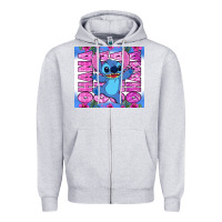 Heather Grey stitch ohana Zipper Hoodie - Zillion Design Studio
