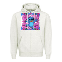 Oatmeal Heather stitch ohana Zipper Hoodie - Zillion Design Studio