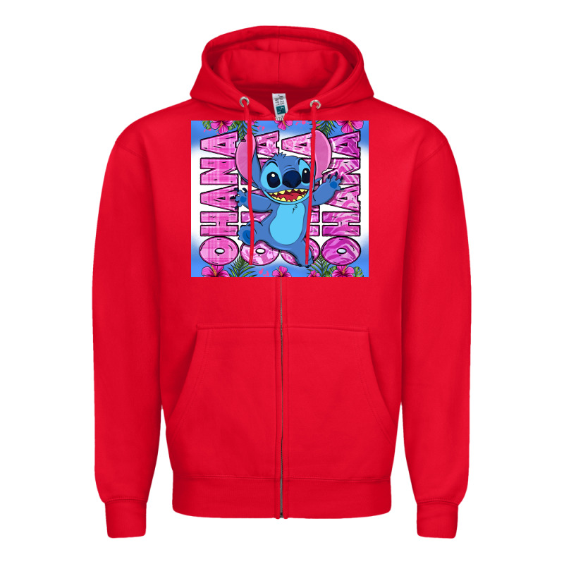 Stitch Ohana Zipper Hoodie by Zillion Design Studio | Teevron