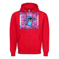 Red stitch ohana Zipper Hoodie - Zillion Design Studio