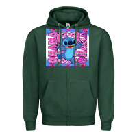Sports Green stitch ohana Zipper Hoodie - Zillion Design Studio