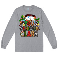Heather Grey you serious clark Long Sleeve Tee - Zillion Design Studio