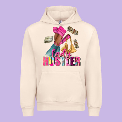 Lady Hustler Afro High Heels Urban Hoodie Designed By Nancycooperartshop
