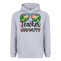 Heather Grey teacher off duty Heavyweight Hoodie - Artiststas