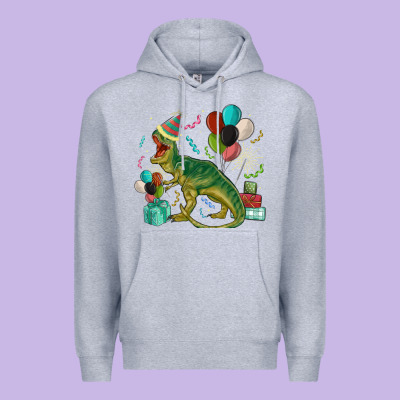 Party T Rex Premium Hoodie Designed By Maliassmallbusiness