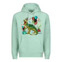 Seafoam party t rex Premium Hoodie - MaliasSmallBusiness