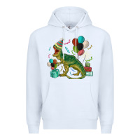 White party t rex Premium Hoodie - MaliasSmallBusiness
