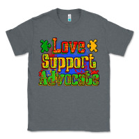 Charcoal Heather love support advocate Classic Tee - Zillion Design Studio